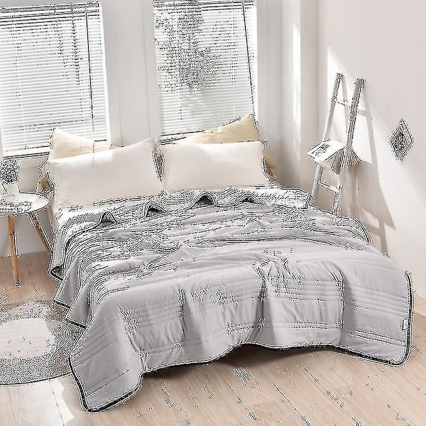 Ultrasoft Vaskbar Kølende Tæppe til Dobbelt-Enkelt Senge - 200 x 230 cm Jade