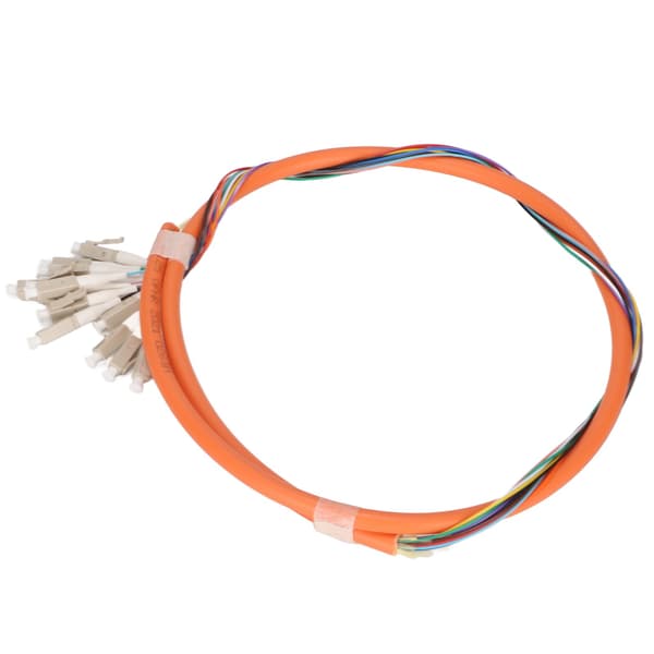 Fiberoptisk kabel 1,5 meter/1,6 yd 12-strenget multimode lavt indføringstab keramisk ferrule patchkabel til telekommunikation