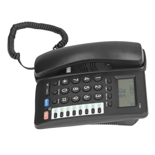 C199 Hemtelefon med sladd Kontorstelefon Fast telefon Stöder röstmeddelande för uppringare Tystnadsfunktion
