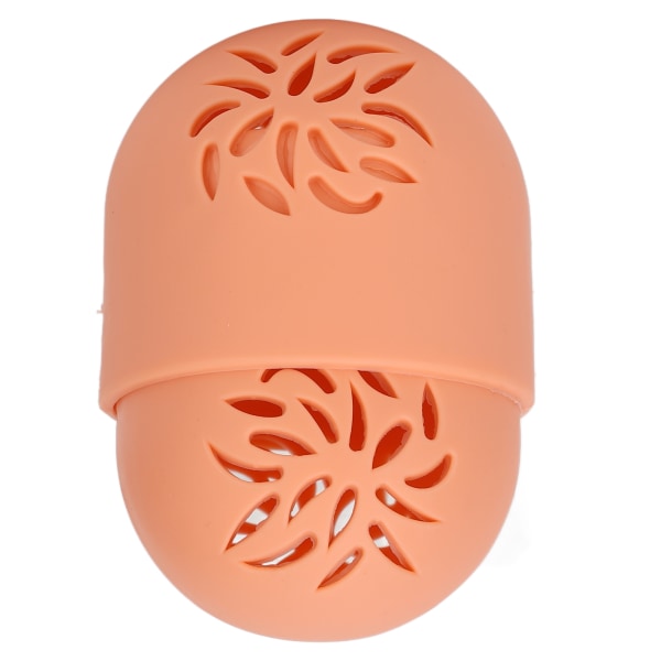 Makeup Svamp Holder Case Støvtett Bærbar Makeup Blender Holder Case Coral Orange