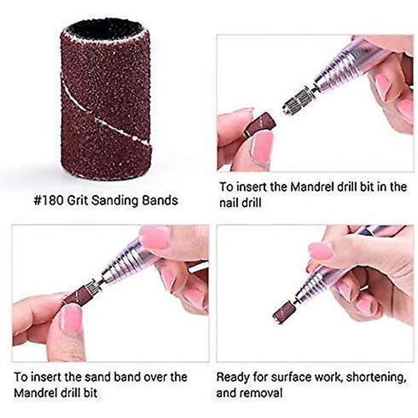 Högkvalitativa nagelpolerings- och nagelbandspusher - Professionella manikyr- och pedikyr-slipband