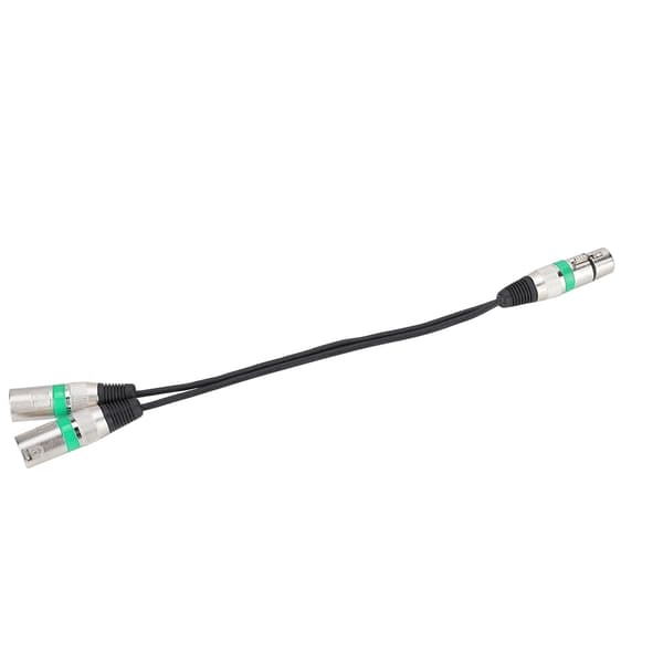 30 cm XLR hunstik til dobbelt hanstik splitter adapter lydmikrofon forlængerkabel til Canon grøn