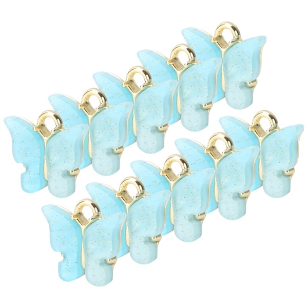 10 stk. Butterfly Shape Pendant Smykker Halskæde Armbånd Ørering Crafts Making Accessory Blue