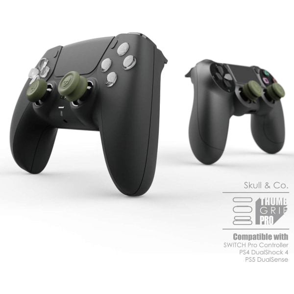 3 par (6 deler) - hvitt tommelgrepsett, styrespakhette, analog pinnehette for Nintendo Switch Pro-kontroller og PS5 / PS4 / Slim/Pro-kontroller