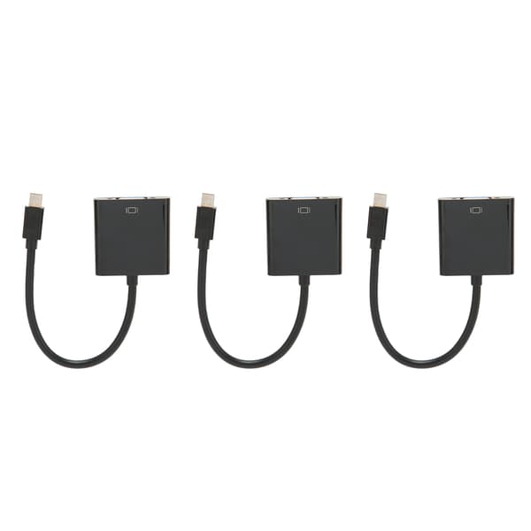 3 stk. Mini DP til VGA-adapter 1900x1200 60Hz Stabil transmission Plug and Play Mini DisplayPort til VGA-adapter til pc