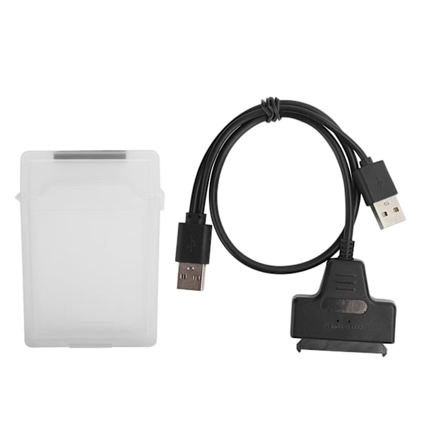 Kova levy -sovitinkaapelin SATA HDD/SSD -kaksoisliitäntämuunnosjohto 2,5 tuuman suojakotelolla, valkoinen