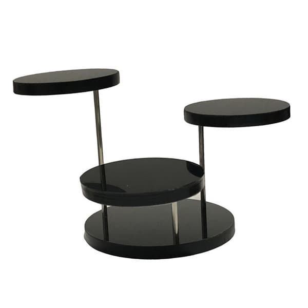 Rund Smykke Display Stand Multi Lag Ring Display Riser Stand Kage Dessert Rack Fest Dekorative Hylder 3 Lag Sort