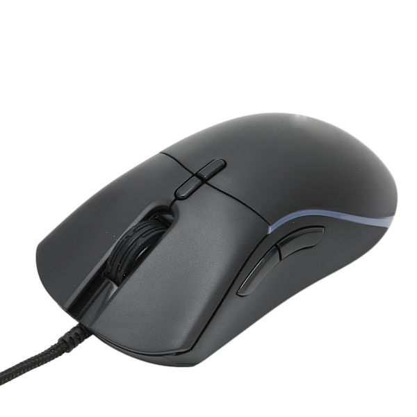 Gamingmus med maximalt 12800 DPI, RGB-bakgrundsbelyst, lätt, ergonomisk, stabil och exakt trådbunden mus för stationär dator och bärbar dator