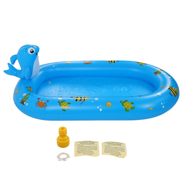 Children Inflatable Swimming Pool Thick PVC Cute Fish Patterns Sprinkler Summer Pool Toys for Outdoor