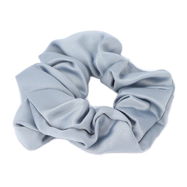 Elastiska hårscrunchies enfärgade mjuka tyghårband scrunchies håraccessoarer för flickorSilvergrå