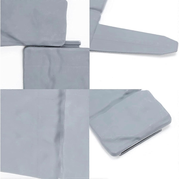 10-pack Stenliknande Kantstöd för Trädgårdsgräsmatta Grå 245cm Rabatter Låssystem Flexibel Kantstaket