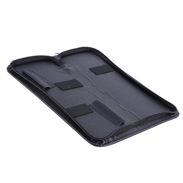 Professionell PU Läder Dragkedja 2 Sax Pouch Box Frisör Sax Verktygsväska
