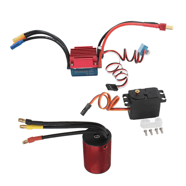 S2838 3200KV Borstlös Motor Kit S35A ESC 2.2KG Servo Combo för 1/14 1/16 RC Bilfordon Modell