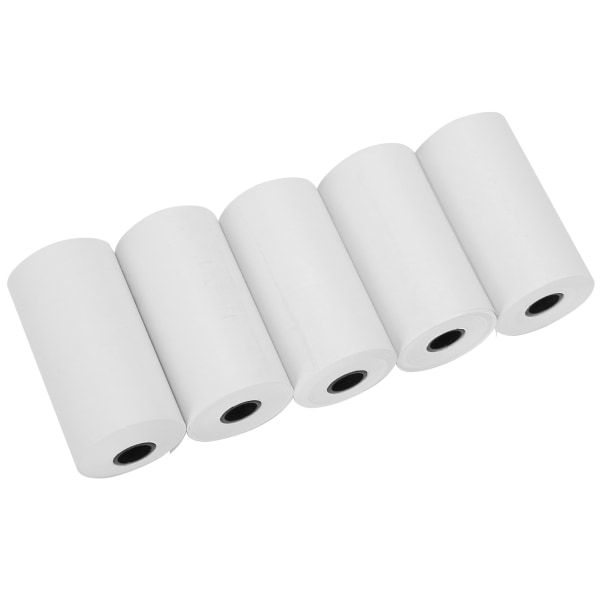 5 rullar thermal kvittopapper Roll thermal papper för kontorsmaskin liten skrivare