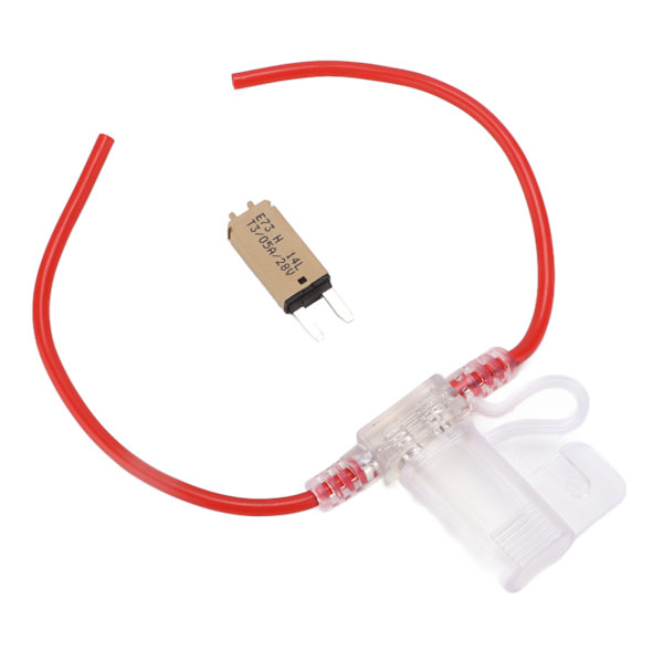 31,5 cm bilsikringholder 12AWG vandtæt med manuel nulstilling 5A sikring TPE+ PVC til RV Yacht Trunk