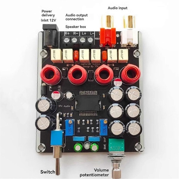 Til TA2024 Digital Putting Forstærker Board Drevet Dual-Channel 15Wx2