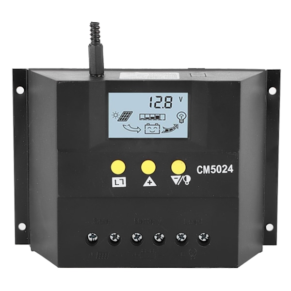 PWM solcelle lade-/utladningsregulator cellepanel batterisystem LCD-skjerm 50A 12V/24V