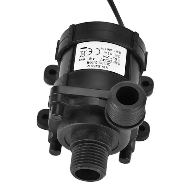 DC 24V 750L/H Ultra tyst borstlös minivattenpump