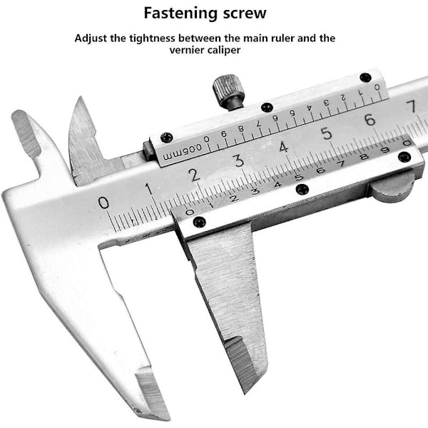 Högprecisions Vernier-skjutmått i kolstål, Professionell Vernier-skjutmått för precision utomhus/inomhus/djupmätning, Mätverktyg