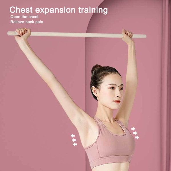 Yoga Stick Beechwood NBR Pukkelrygg Korreksjon Kroppstrening Lett treningsstav for trening