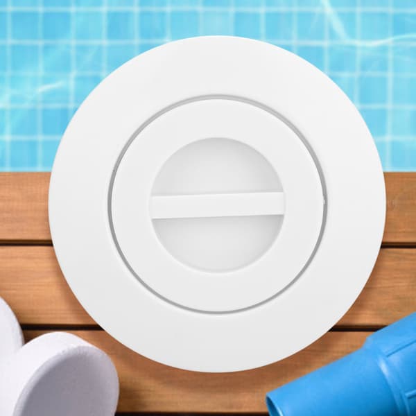 Vit Plast Pool Huvudavlopp Golvavlopp Vatteninlopp Dräneringstillbehör