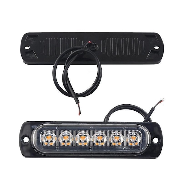 4 kpl LED-hätävilkkuja 6 LED-helmellä autoon, sininen ja punainen varoitusvalo