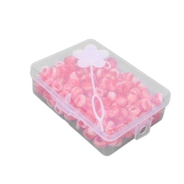 Ponyperlesæt slikfarve DIY-smykkerfremstilling Perler Hårperler til Armbånd Halskæde HåndværksfremstillingRød