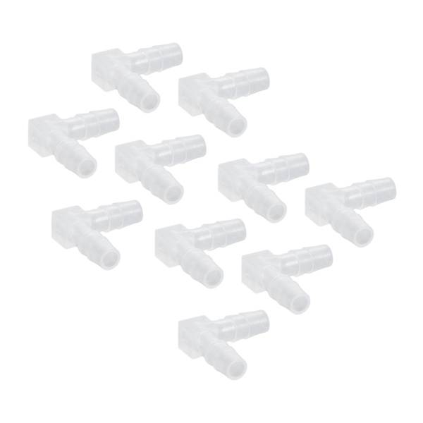10 stk. albueslange modhage plastfitting 90 grader lige modhager ledadapter L form til akvarium 6 mm