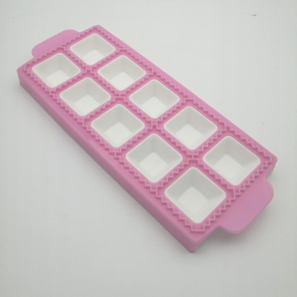 Plastform for Dumplinginnpakning - Treaktig Kvadratisk Design