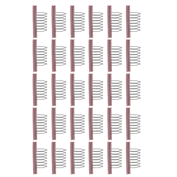 30 kpl peruukkikampapidikkeet ruostumattomasta teräksestä 7-hampaiset peruukkikiinnikkeet cap PeruukkitarvikkeetKahvi