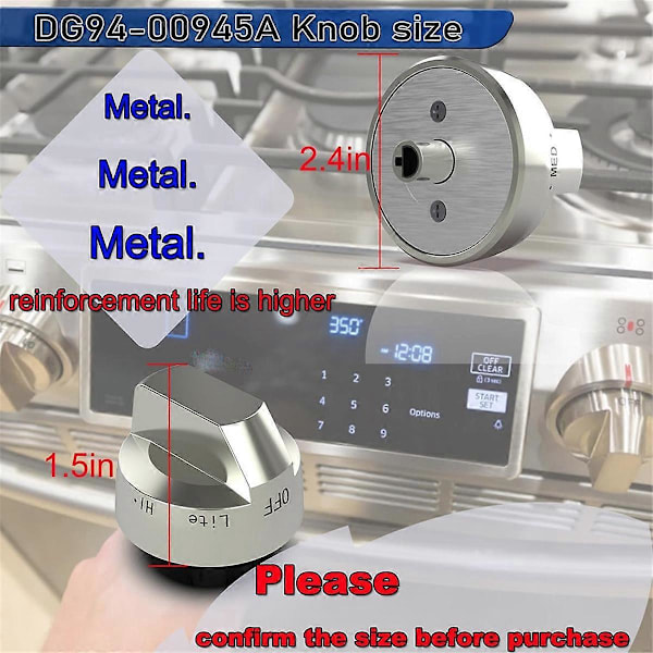 DG94-00945A kitchenaid kaasulieden säätönupit valitsimen vaihdot (1KPL)