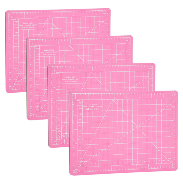 4 st skärmatta A5 rosa PVC modellskärmatta hantverkspapper snidning gravyr skala bräda