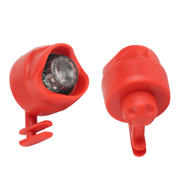 2 stk USB oppladbare skolykter for nattevandring, sykling, løping, gåing, rød