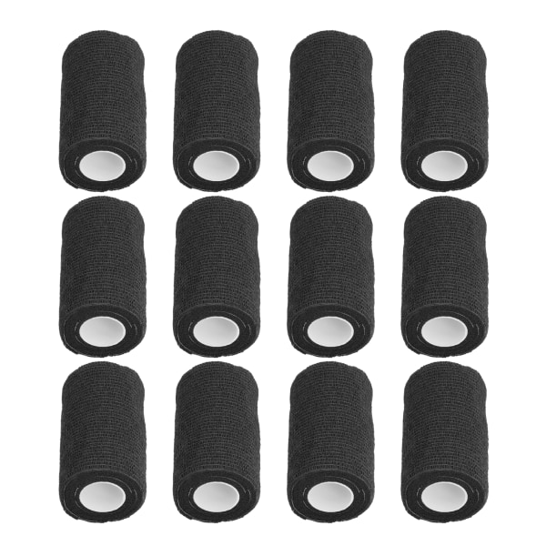 12 kpl sidekääre Natural Latex elastinen itseliimautuva kääre lehmille koirille hevosille 10cm musta