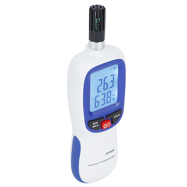 Bærbar digital termohygrometer LCD mini temperatur- og fuktighetsmåler for industri og landbruk