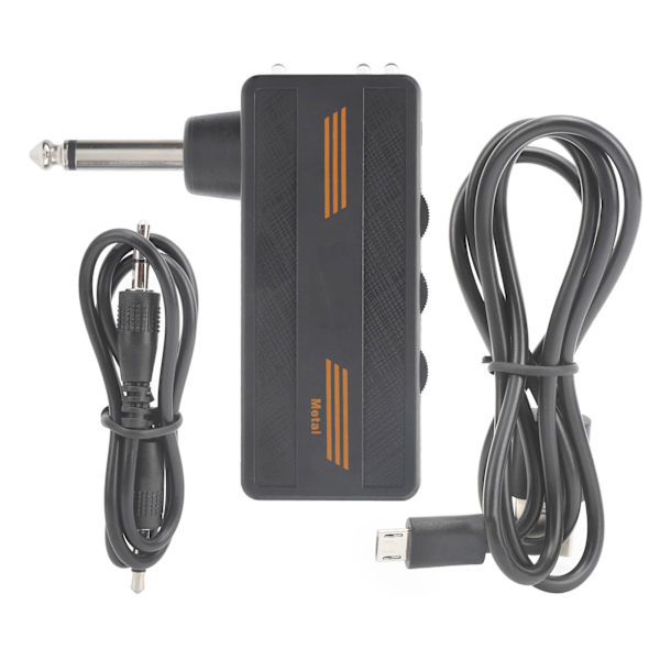 Plug Amp Elektrisk Gitarr Hörlursförstärkare Laddningsbar Portabel Distortion Effekt CA‑101