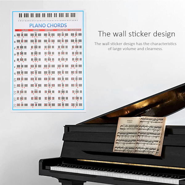 Klaverakkorder Tabs Diagram Begynder Finger Øvelse Musikinstrumenttilbehør 88 tangenter
