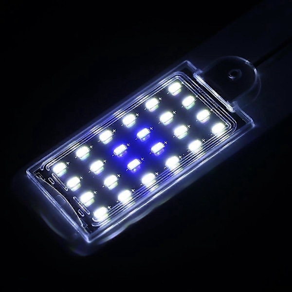 2025 Ny 10W Ultratynd Akvarium LED Lys Ultralyst Clip-on Belysningslampe 24 LED'er til Akvarium
