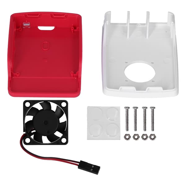 Skyddsfodral för Raspberry Pi ABS-hölje med kylfläkt Svart fläkt