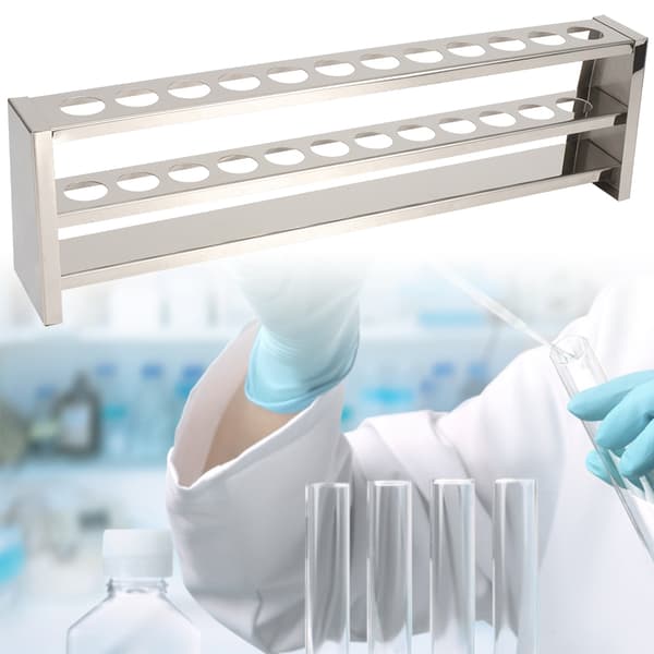 12 huller rustfrit stål kolorimetrisk rørholder rack centrifugeringsglas stand