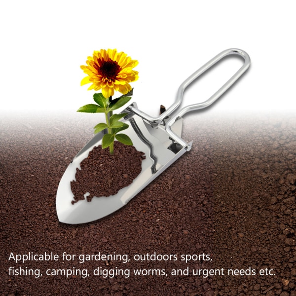 Bärbar mini hopfällbar spade Survival Spade Multifunktionell för utomhusfiskecamping