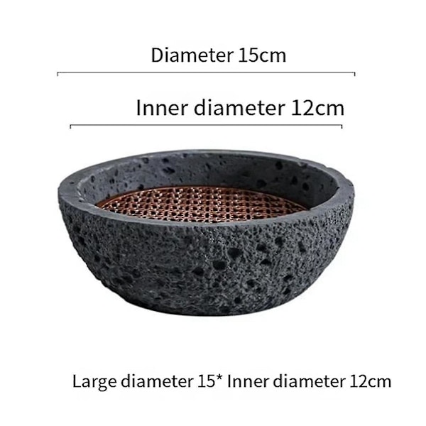 Japansk Planet Vulkansk Stein Kunstnerisk Fat Pendel Sjømat Sushi Sashimi Isplate Røykplate, 15cm-B8