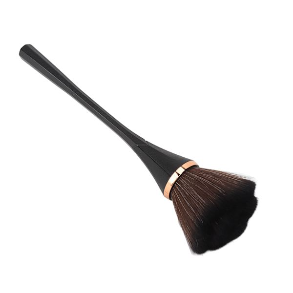 Sminkborste Mjuk Rik Borst Smalt hår Toppar Oversize Fluffig Stark Powder Grip Ability Borste Svart