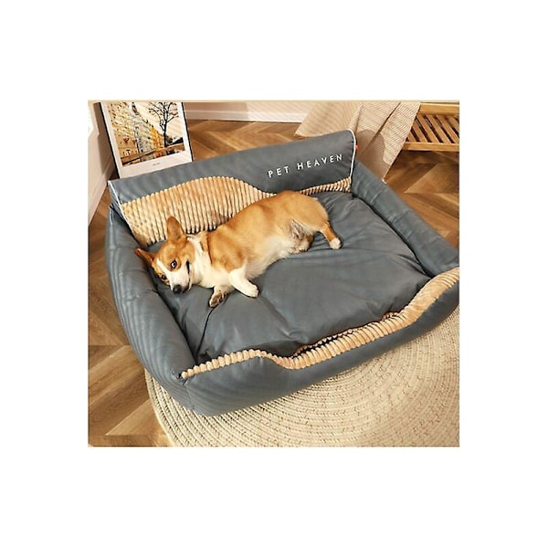 Lemmikkimatto Kennel Neljä Vuodenaikaa Yleiskäyttöinen Corgi Pureva Koiratalo Teddy Pieni Koiranpeti Shiba Inu Keskikokoinen Koira Lemmikkimatto, 60 * 53 * 26 cm [Sininen], 1.16kg