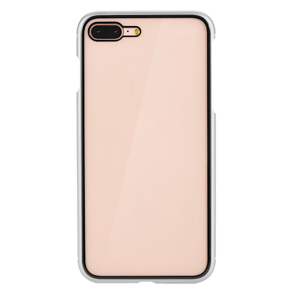 Magneettinen imukykyinen karkaistu lasinen puhelimen suojakotelo iPhone 8 Plus - hopea