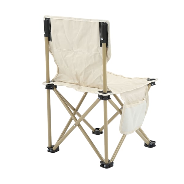 Fällbar stol förhindrar halkning Lätt bärbar campingstol med förvaringsväska för fiske picknick grill beige L
