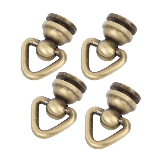 4 STK Metal Ring Skrue Rundt Hoved Studs Nitte Nail Rotate Spikes DIY Læder Craft Hardware tilbehør Bronze