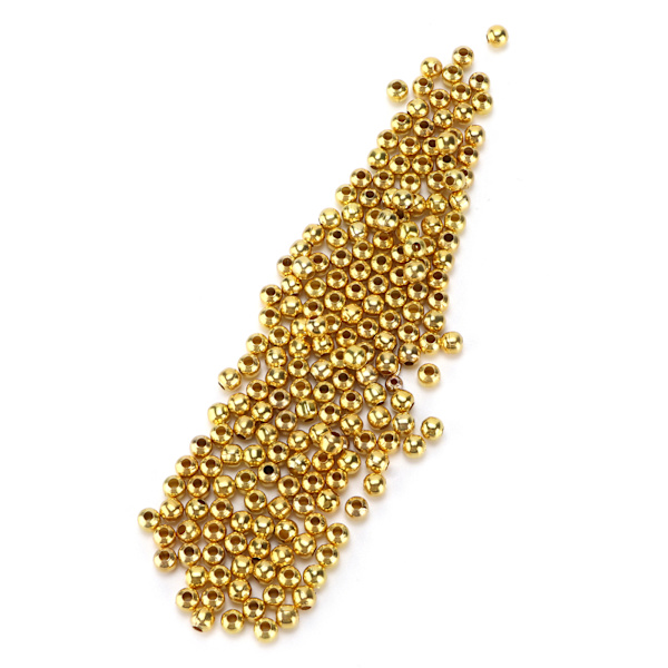 200 st smyckespärlor Enkla material Armband Halsband Tillbehör Partition Pärlor för DIY Smycken Imitation Guld