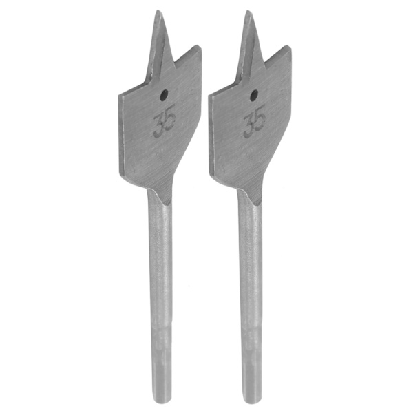 2 stk. Spade Bor Bitsæt Paddle Flade Bits Højkarbonstål Træbearbejdning Håndværktøj Hardware 35mm