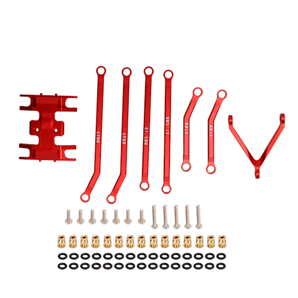 RC-styrstångsats för Axial SCX24 1/24 Deadbolt AXI90081 B17 AXI00004 RC-biluppgraderingsdel röd
